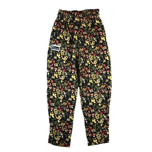 VTG 90s Chef Wear Pasta Italian Made in USA Baggy Elastic Waist Hippie Pants XS - Picture 1 of 13